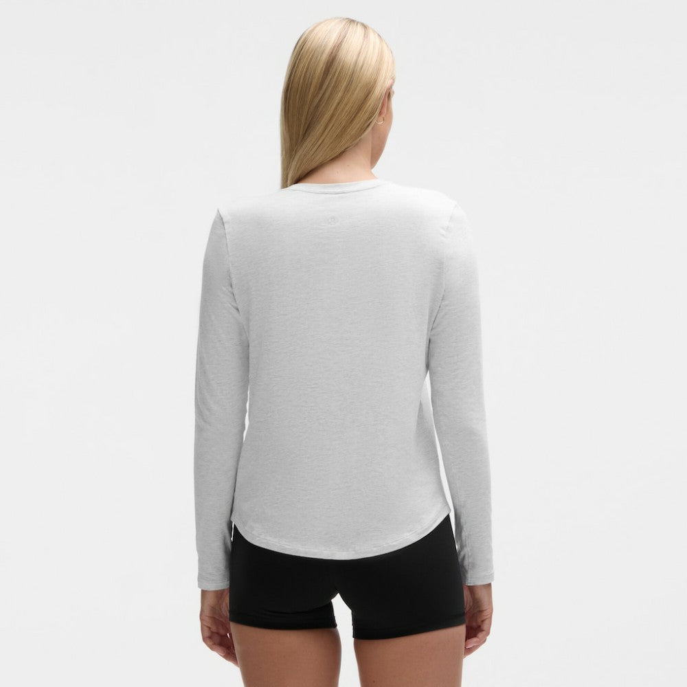 NHL Heathered Core Ultra Light Grey|Heathered Core Ultra Light Grey Seattle Kraken lululemon Women's Love Long Sleeve T-Shirt