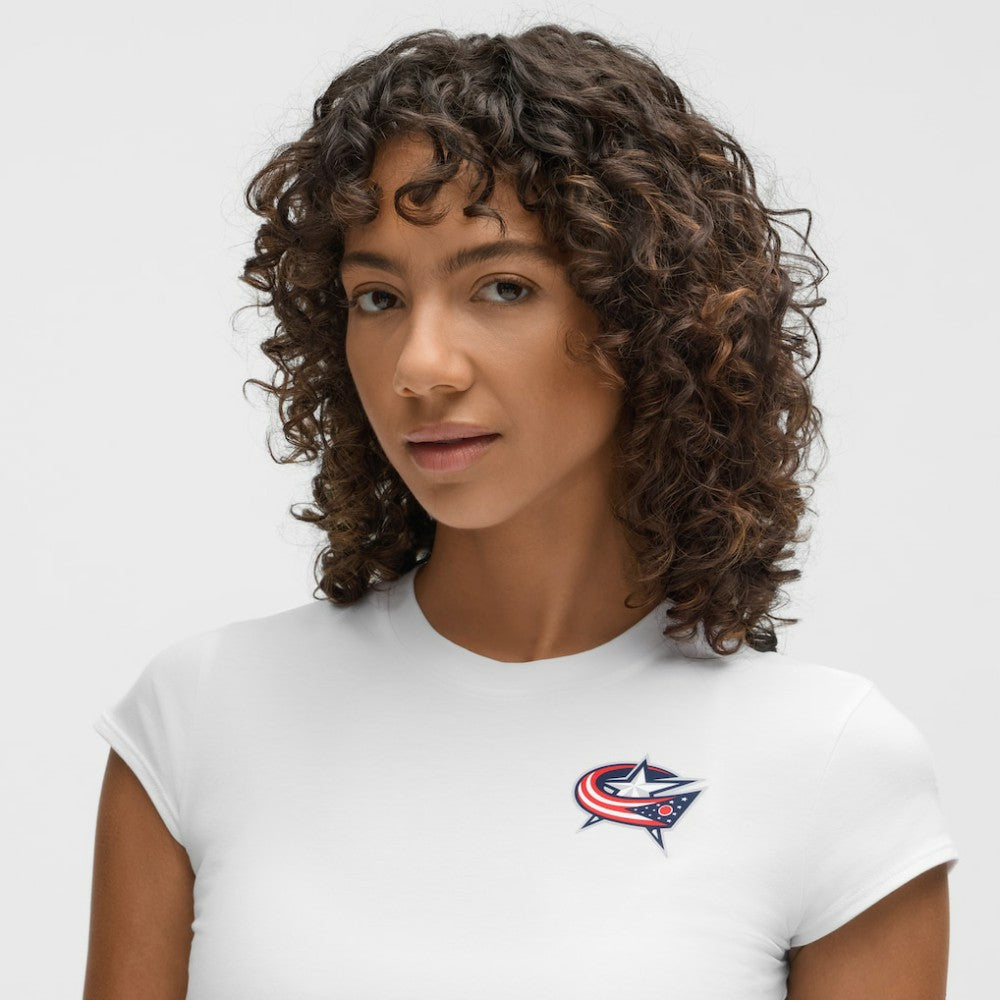 NHL White|White Columbus Blue Jackets lululemon Women's Baby T-Shirt