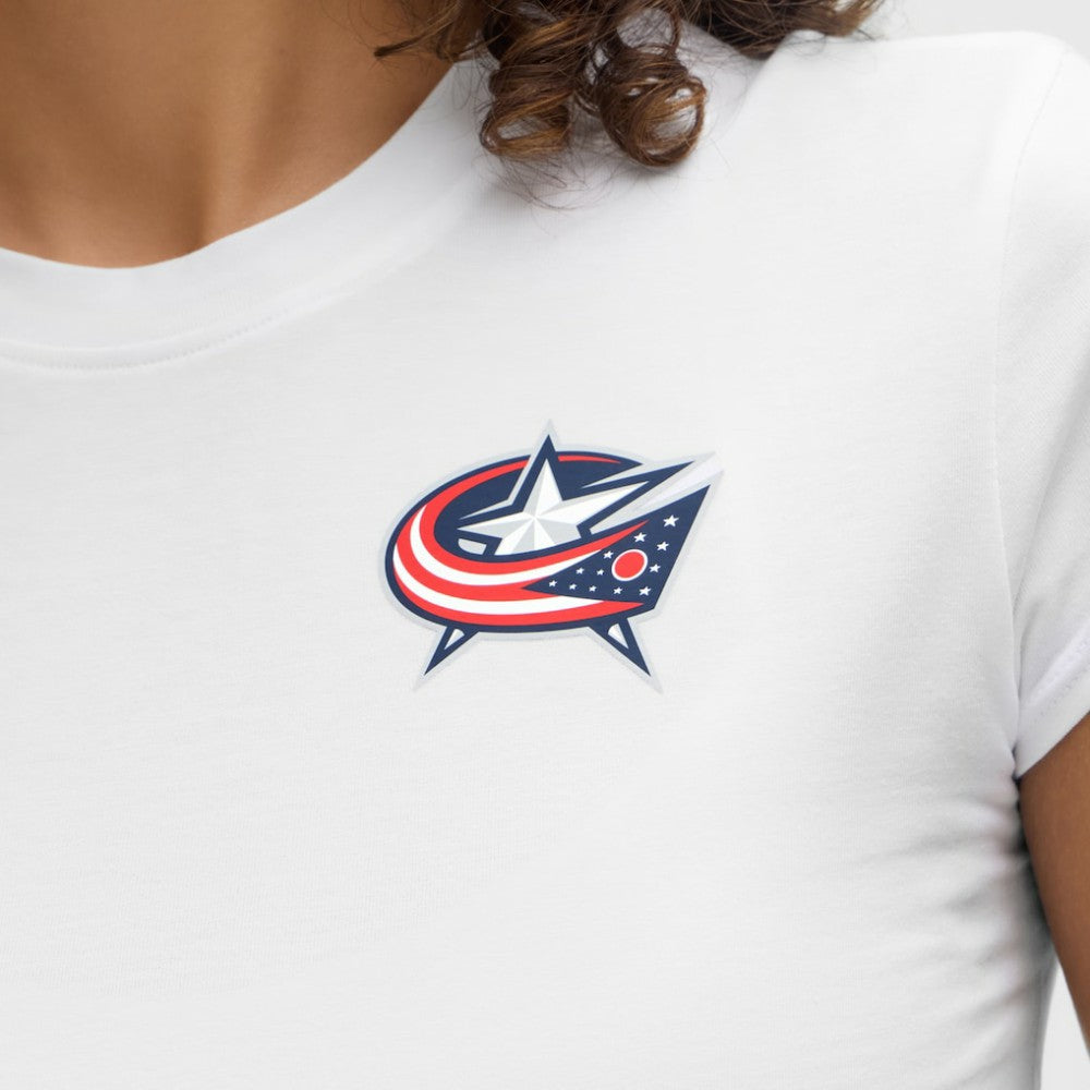 NHL White|White Columbus Blue Jackets lululemon Women's Baby T-Shirt