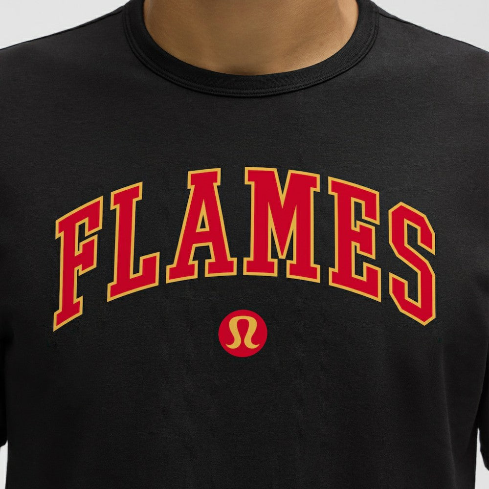 NHL Black|Black Calgary Flames lululemon Organic Cotton Classic-Fit T-Shirt