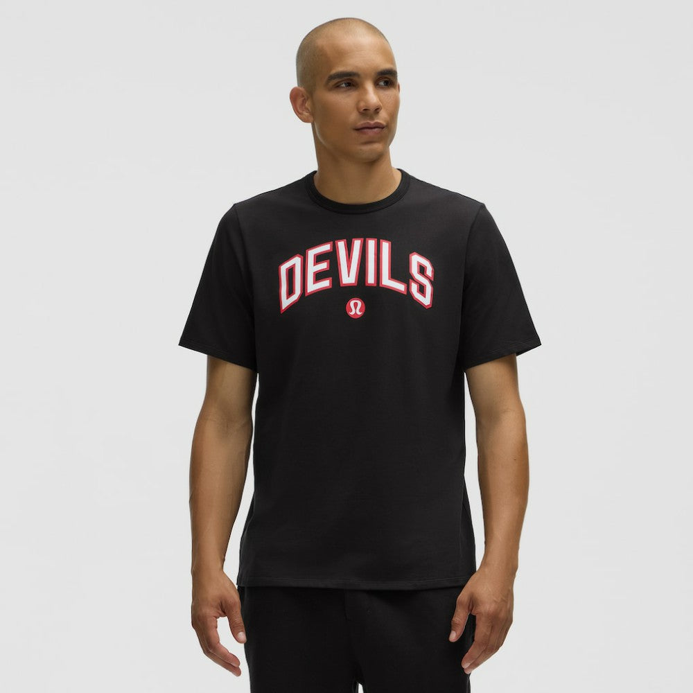 NHL Black|Black New Jersey Devils lululemon Organic Cotton Classic-Fit T-Shirt