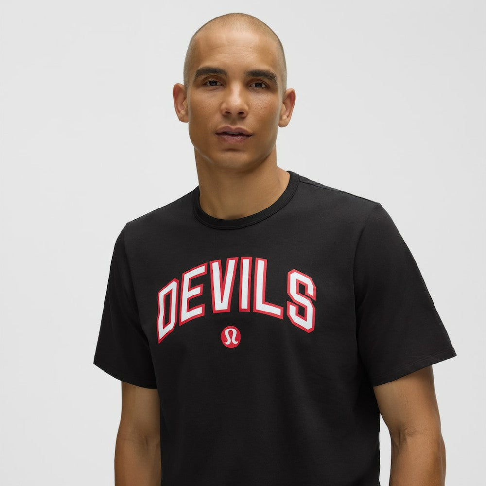 NHL Black|Black New Jersey Devils lululemon Organic Cotton Classic-Fit T-Shirt