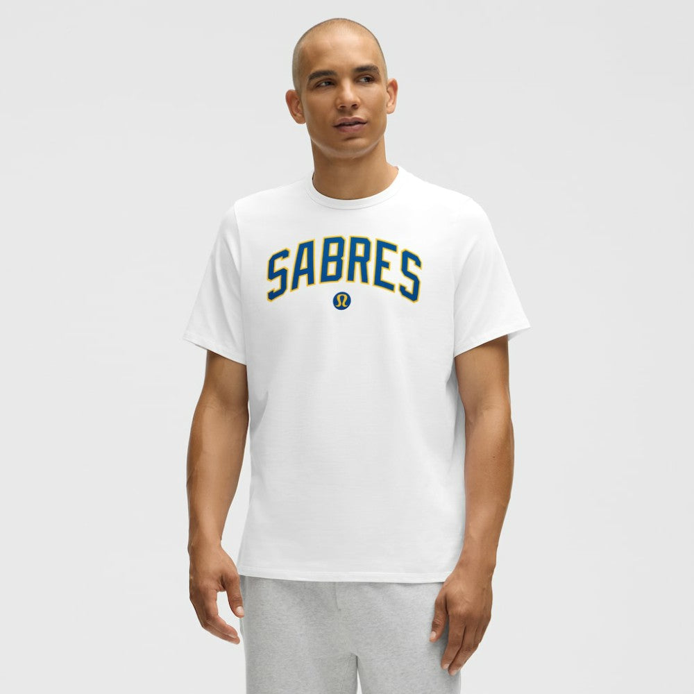 NHL White|White Buffalo Sabres lululemon Organic Cotton Classic-Fit T-Shirt