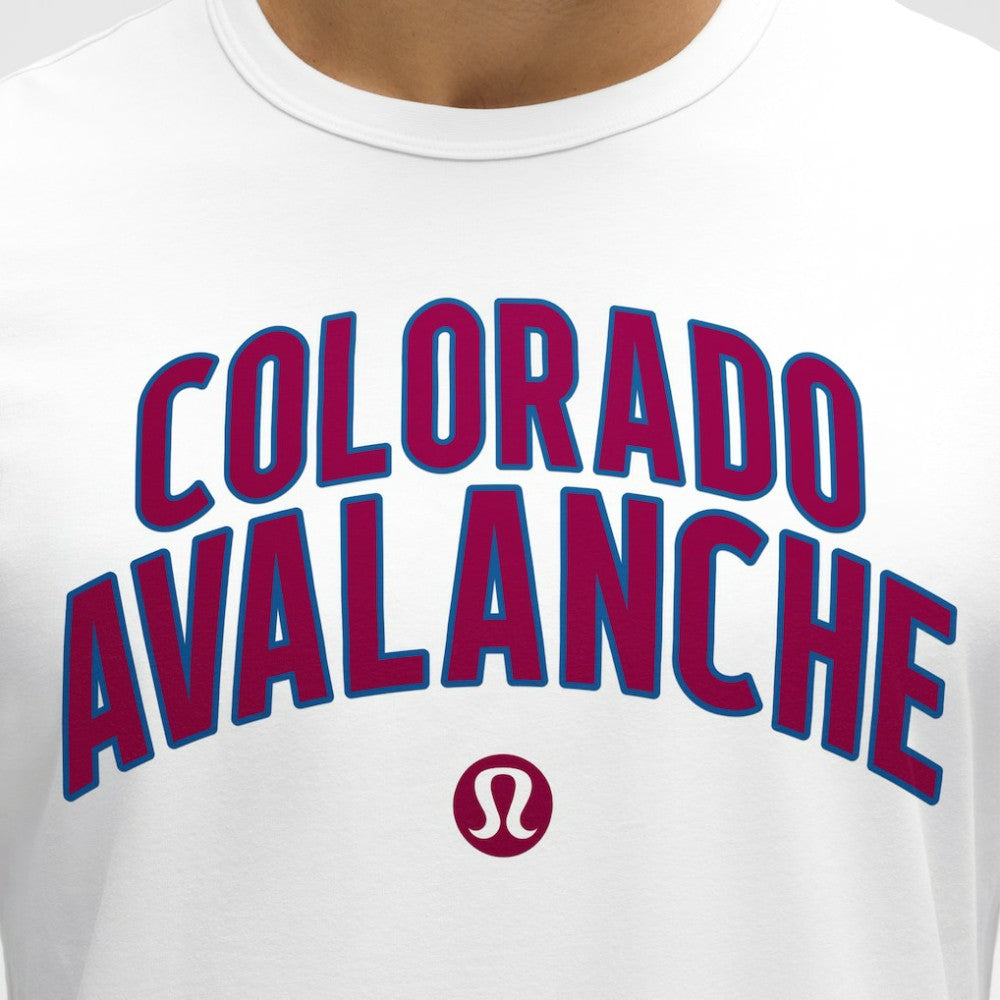 NHL White|White Colorado Avalanche lululemon Organic Cotton Classic-Fit T-Shirt