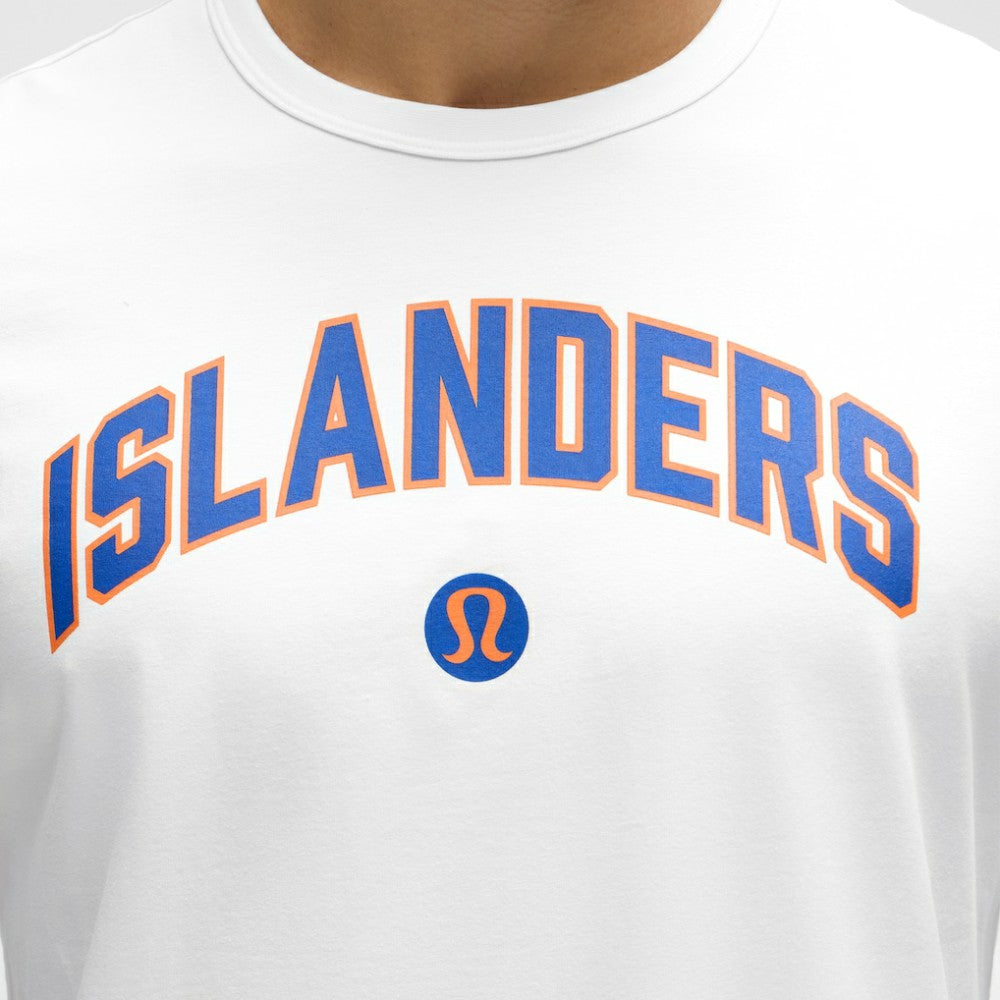NHL White|White New York Islanders lululemon Organic Cotton Classic-Fit T-Shirt
