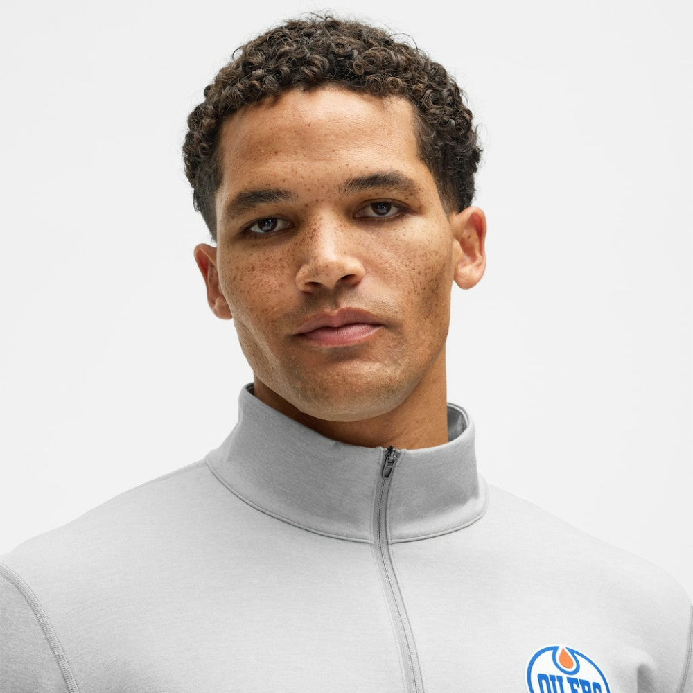 NHL Heather Gray|Heather Gray Edmonton Oilers lululemon Soft Jersey Half-Zip Pullover