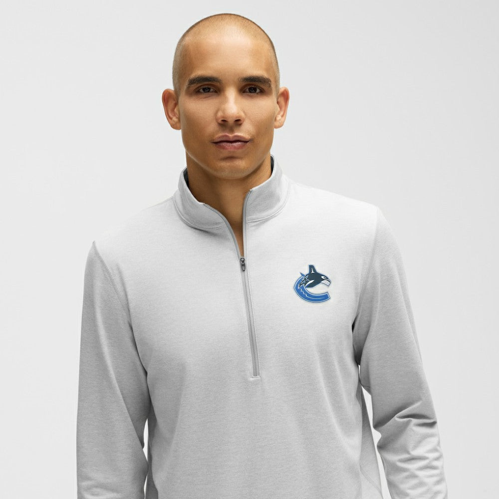 NHL Heather Gray|Heather Gray Vancouver Canucks lululemon Soft Jersey Half-Zip Pullover