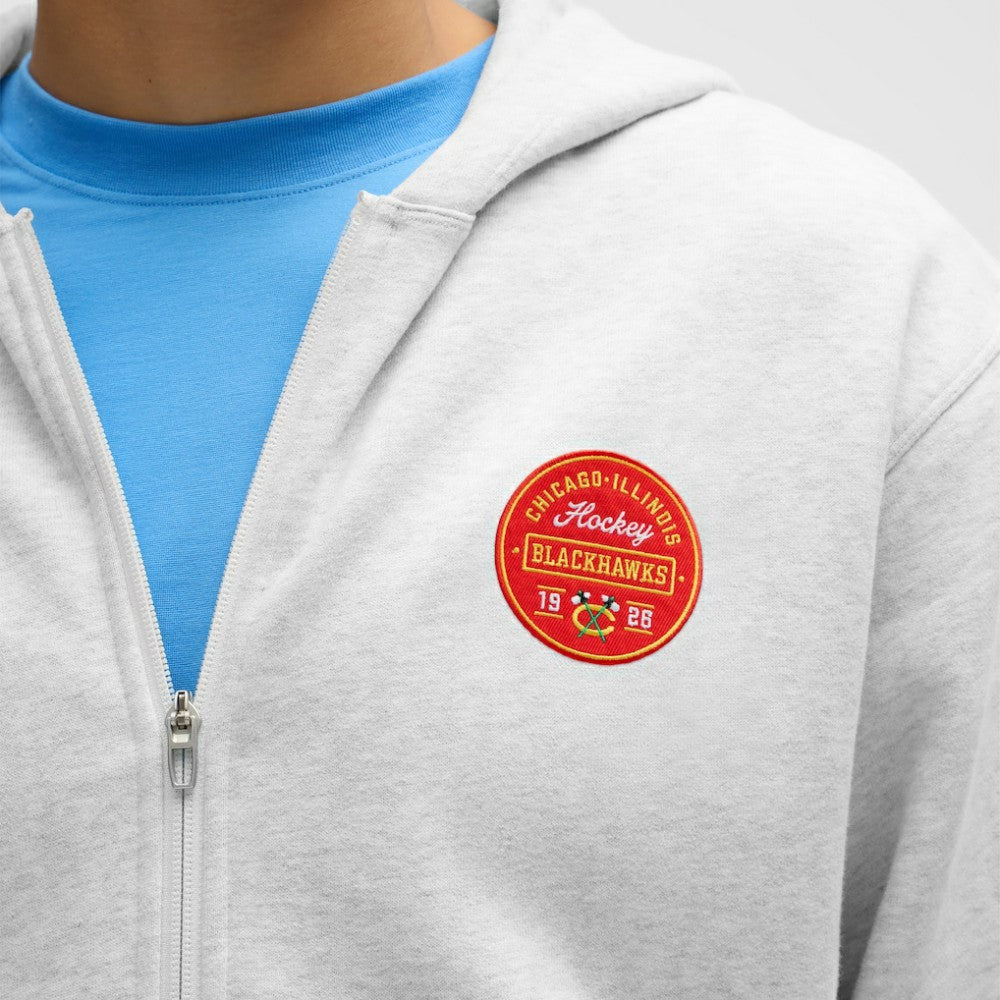 NHL Heathered Core Ultra Light Grey|Heathered Core Ultra Light Grey Chicago Blackhawks lululemon Steady State Full-Zip Hoodie