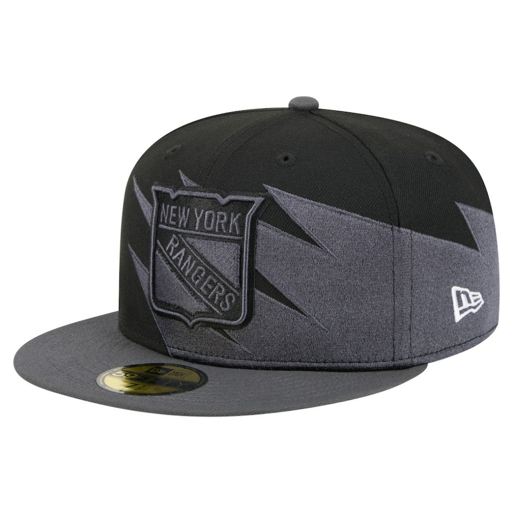 NHL Black New York Rangers New Era Spikes 59FIFTY Fitted Hat