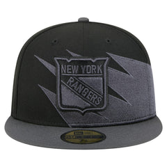 NHL Black New York Rangers New Era Spikes 59FIFTY Fitted Hat