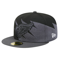 NHL Black Detroit Red Wings New Era Spikes 59FIFTY Fitted Hat