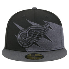 NHL Black Detroit Red Wings New Era Spikes 59FIFTY Fitted Hat