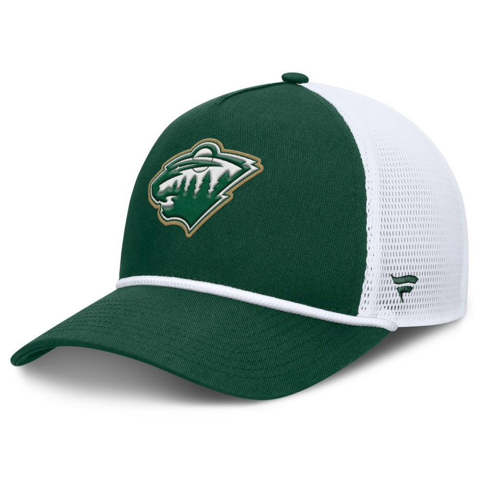 NHL Green/White Minnesota Wild Fanatics Bermuda A-Frame Adjustable Hat