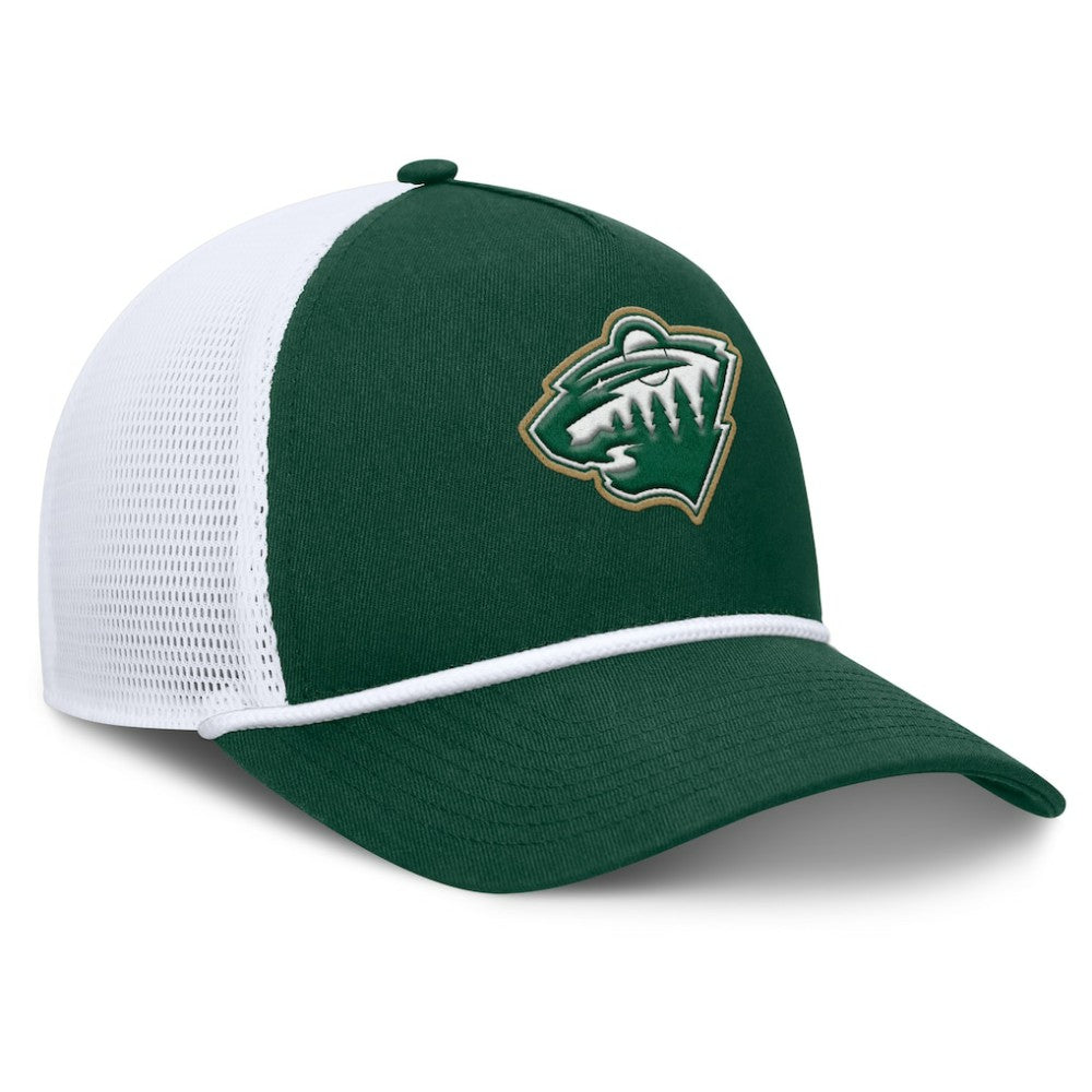 NHL Green/White Minnesota Wild Fanatics Bermuda A-Frame Adjustable Hat