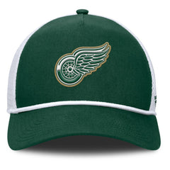 NHL Green/White Detroit Red Wings Fanatics Bermuda A-Frame Adjustable Hat