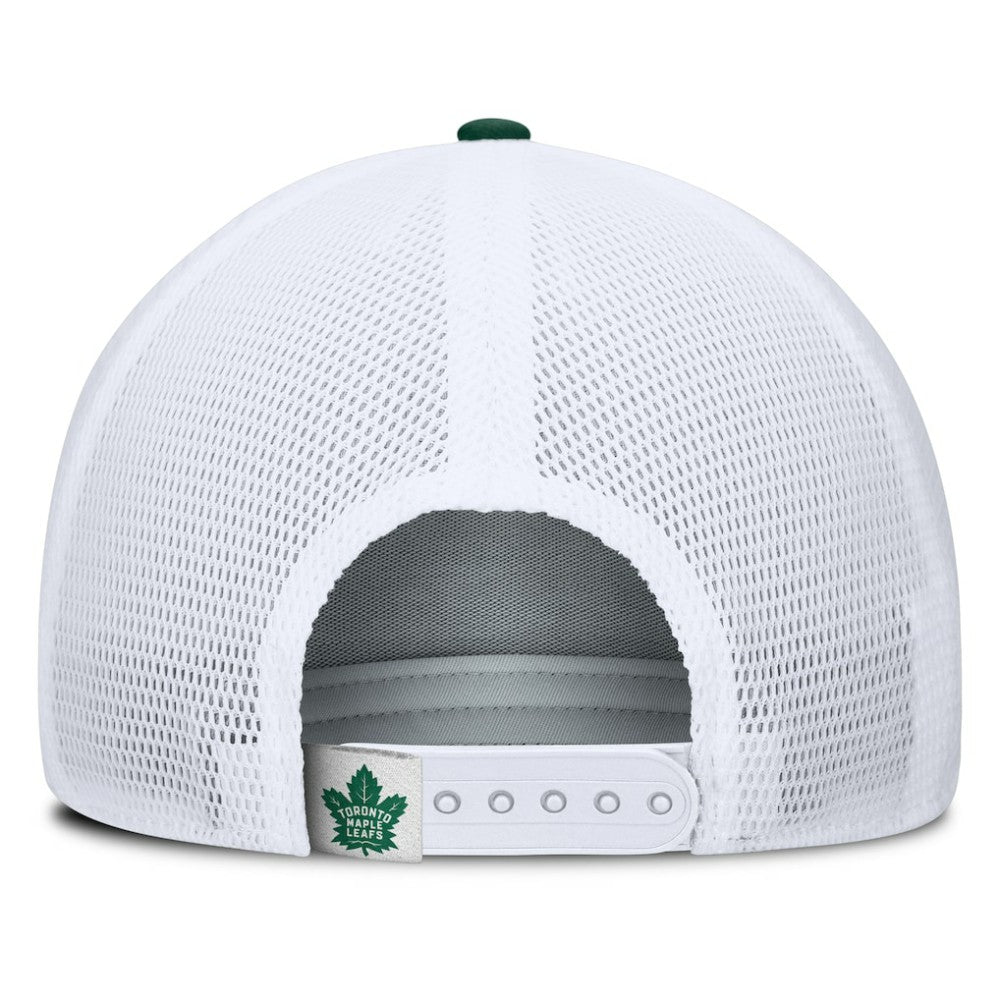 NHL Green/White Toronto Maple Leafs Fanatics Bermuda A-Frame Adjustable Hat