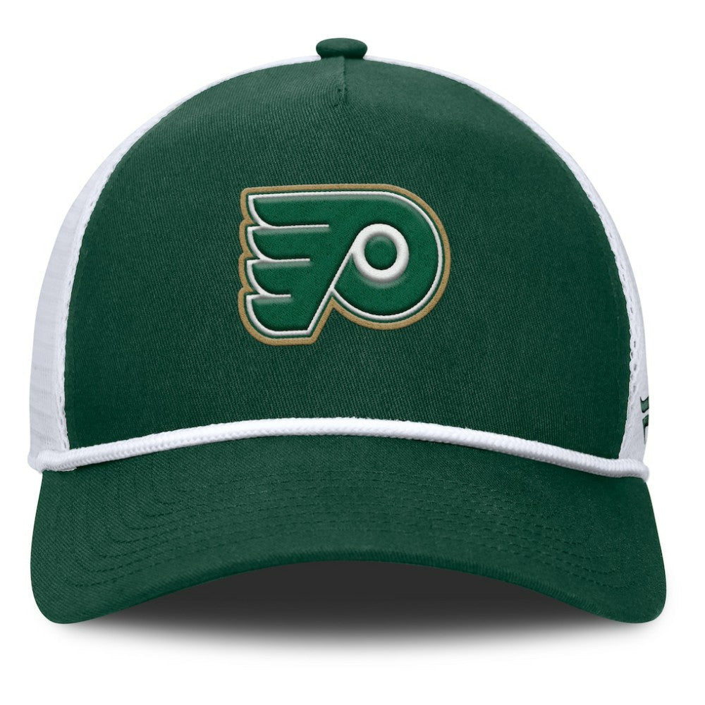 NHL Green/White Philadelphia Flyers Fanatics Bermuda A-Frame Adjustable Hat