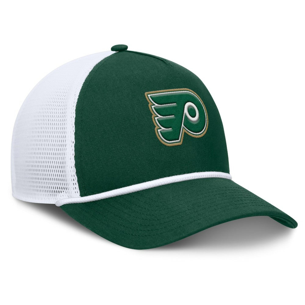 NHL Green/White Philadelphia Flyers Fanatics Bermuda A-Frame Adjustable Hat