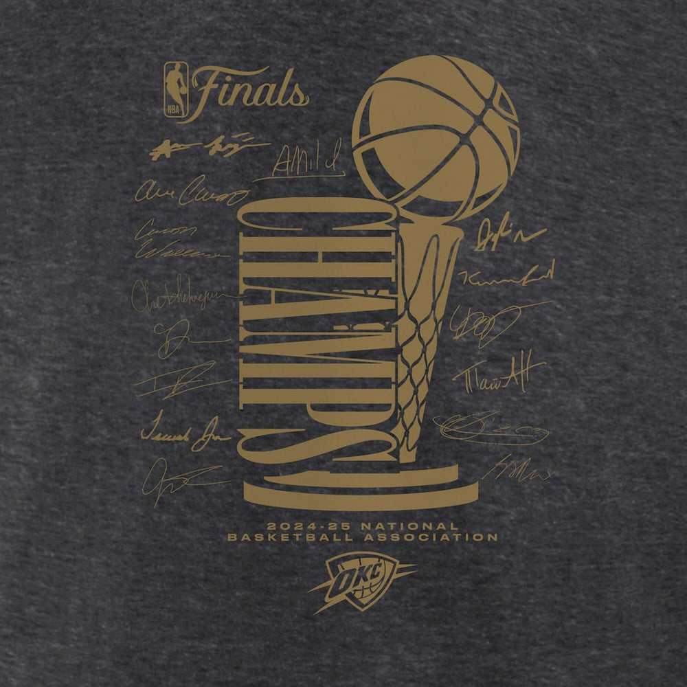 NBA Oklahoma City Thunder Women's 2025 NBA Finals Champions Double Dribble V-Neck T-Shirt