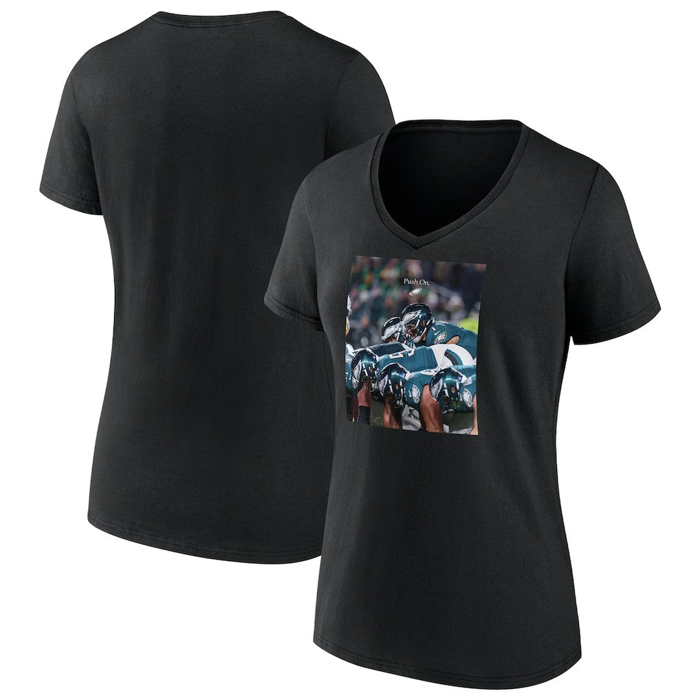 Women's Push On V-Neck T-Shirt - Philadelphia Eagles