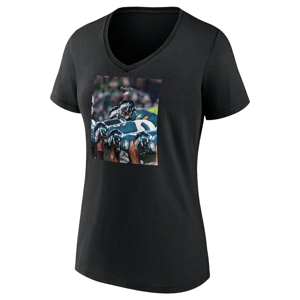 Women's Push On V-Neck T-Shirt - Philadelphia Eagles