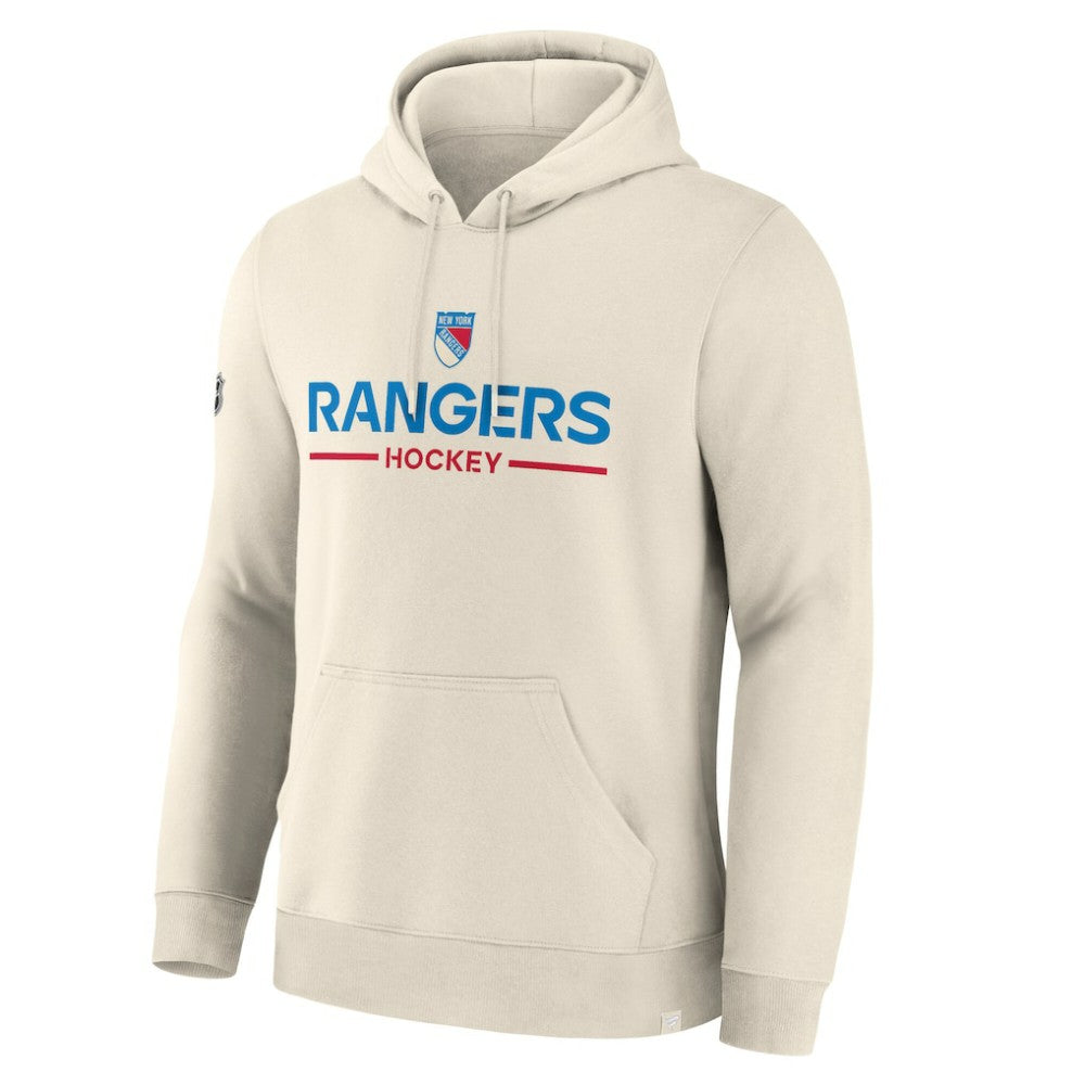 NHL Beige New York Rangers Fanatics Centennial Fleece Hoodie