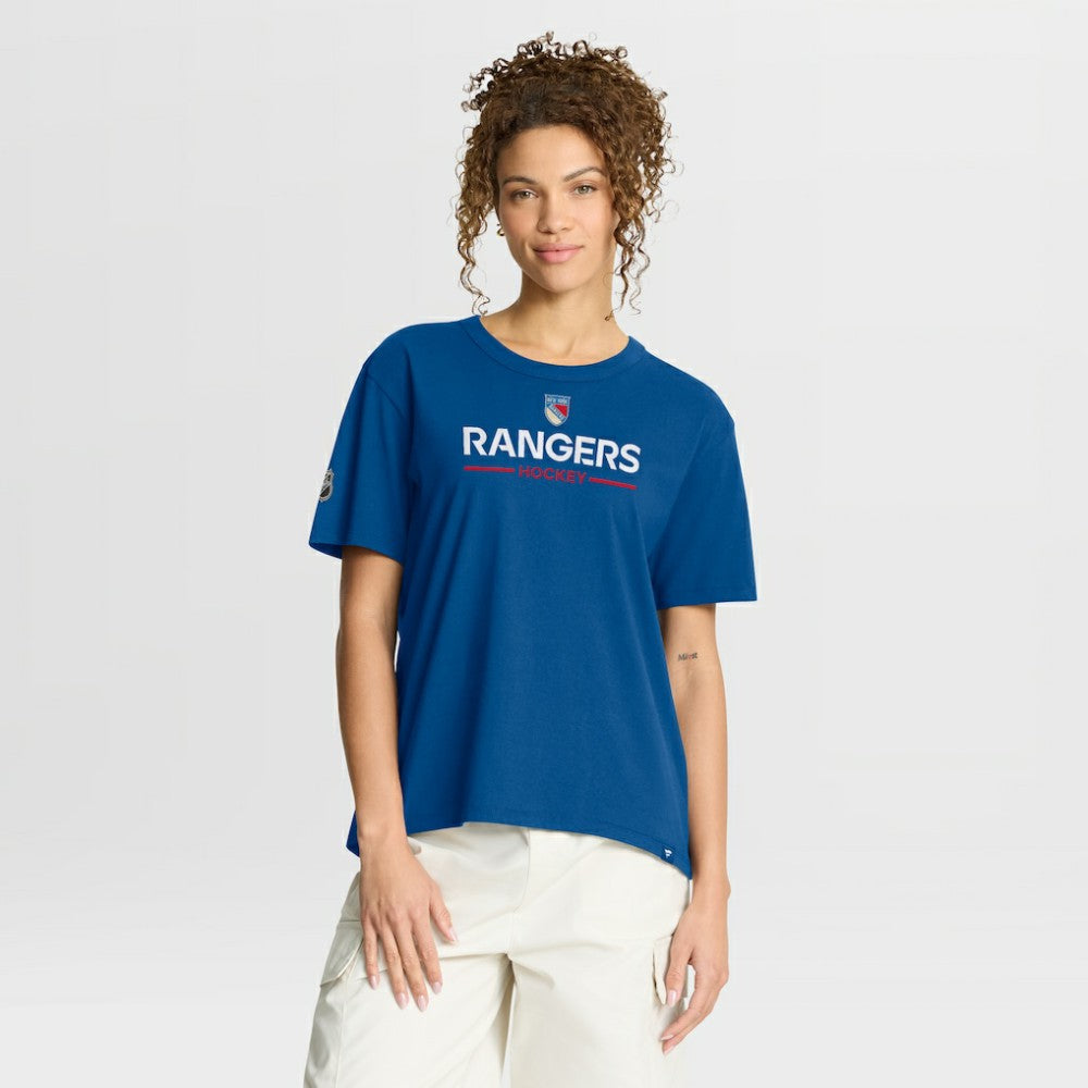NHL Blue New York Rangers Fanatics Women's Centennial T-Shirt