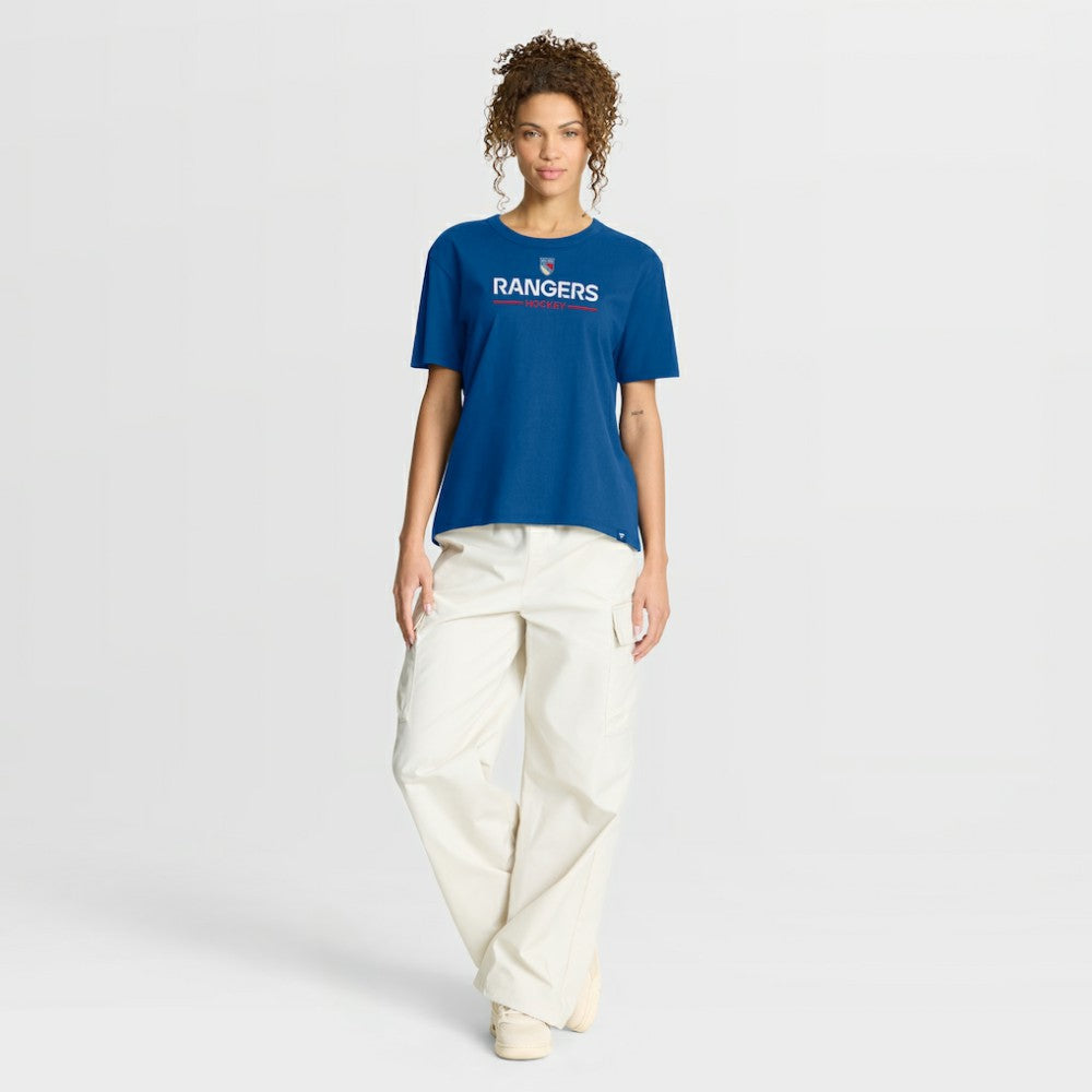NHL Blue New York Rangers Fanatics Women's Centennial T-Shirt