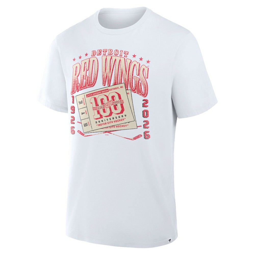 NHL White Detroit Red Wings Fanatics Centennial Legacy T-Shirt