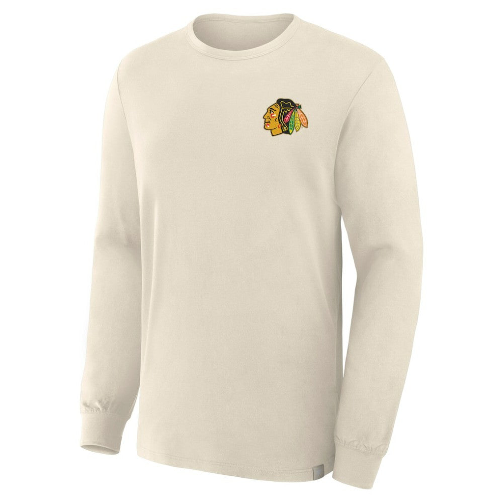 NHL Beige Chicago Blackhawks Fanatics Centennial Legacy Long Sleeve T-Shirt