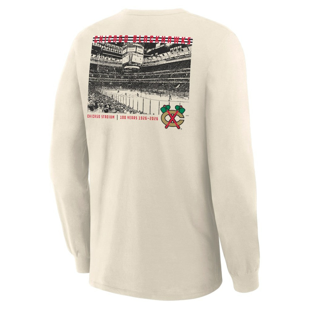 NHL Beige Chicago Blackhawks Fanatics Centennial Legacy Long Sleeve T-Shirt