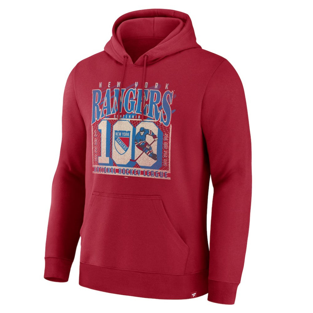 NHL Red New York Rangers Fanatics Centennial Fleece Hoodie