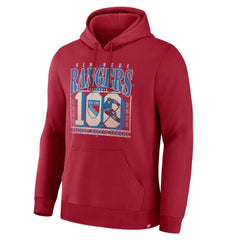 NHL Red New York Rangers Fanatics Centennial Fleece Hoodie
