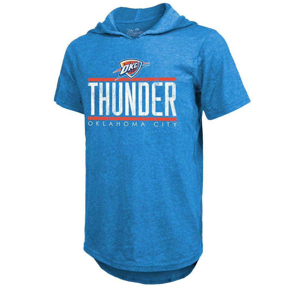 NBA Oklahoma City Thunder Majestic Threads Tri-Blend Hoodie T-Shirt