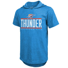 NBA Oklahoma City Thunder Majestic Threads Tri-Blend Hoodie T-Shirt
