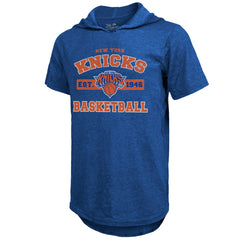 NBA New York Knicks Majestic Threads Tri-Blend Hoodie T-Shirt