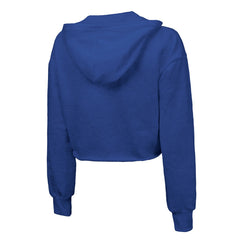NBA New York Knicks Majestic Threads Women's Tri-Blend Cropped Pullover Hoodie