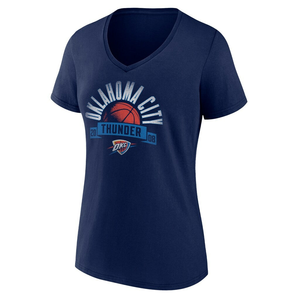 NBA Oklahoma City Thunder Women's '90s Graphic V-Neck T-Shirt
