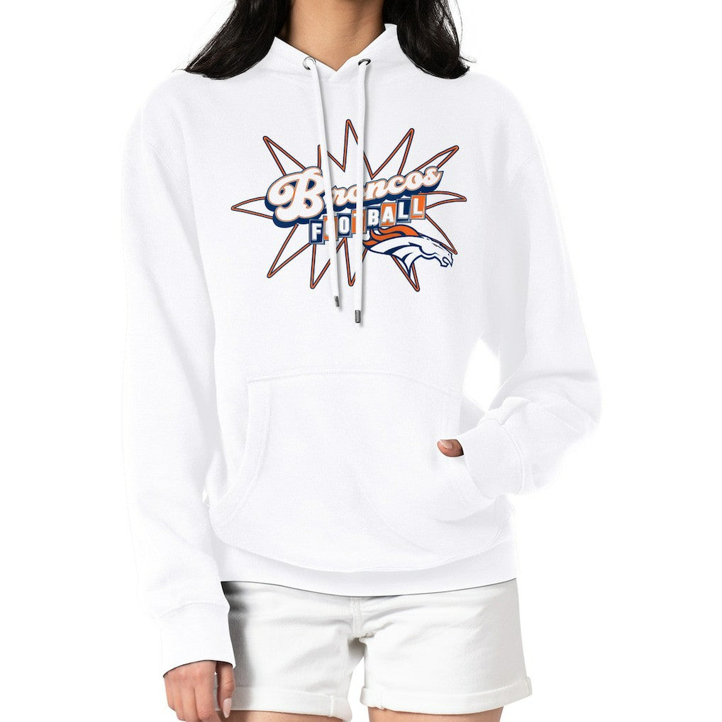 Starter Women's Drive-In Sign Pullover Hoodie - Denver Broncos