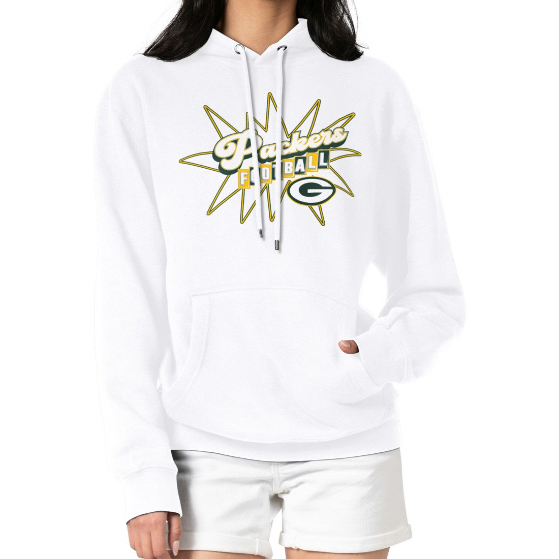 Starter Women's Drive-In Sign Pullover Hoodie - Green Bay Packers