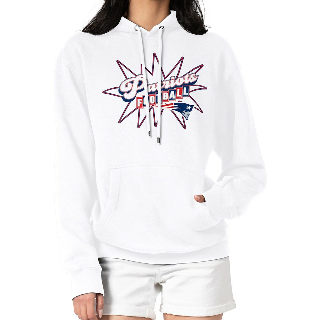 Starter Women's Drive-In Sign Pullover Hoodie - New England Patriots