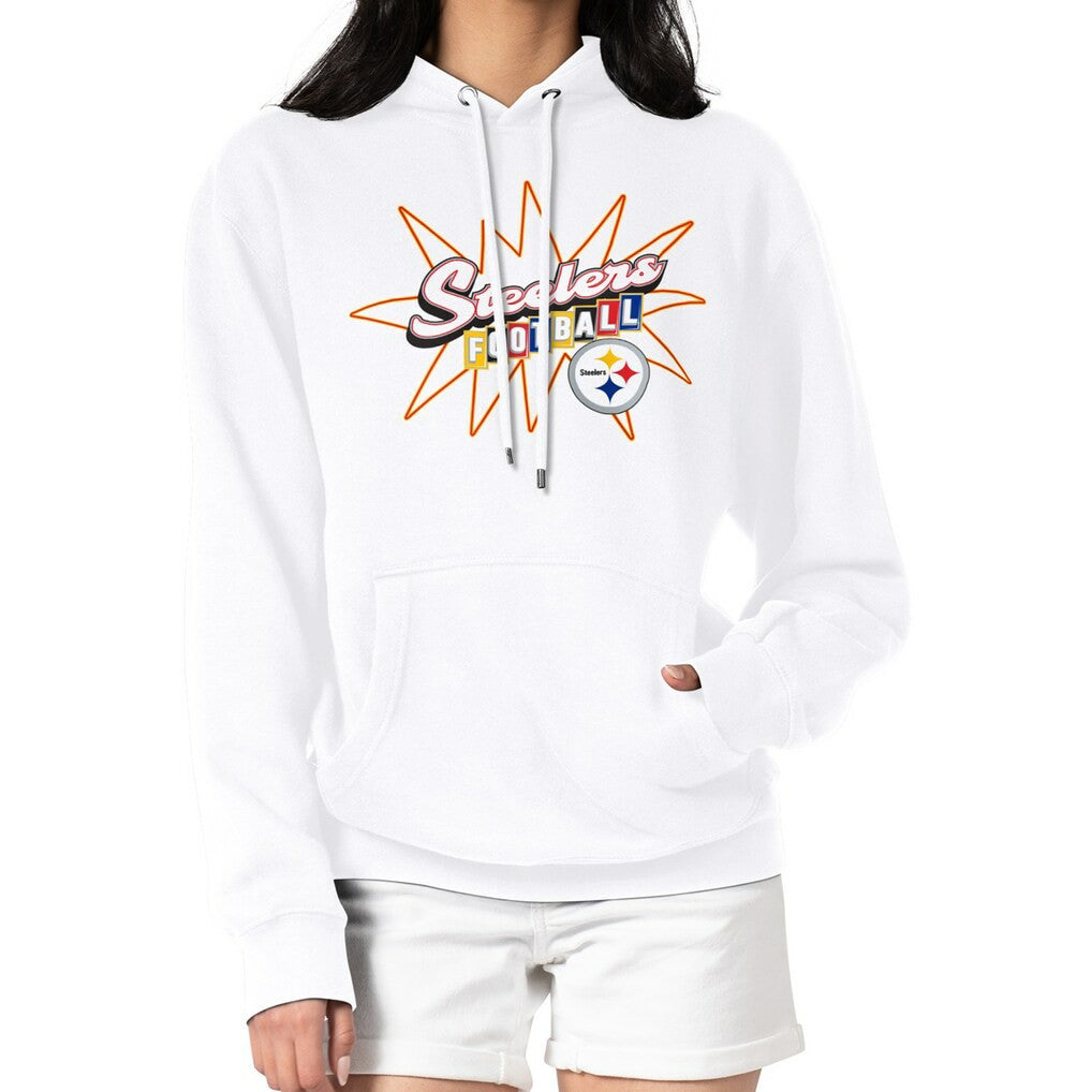 Starter Women's Drive-In Sign Pullover Hoodie - Pittsburgh Steelers