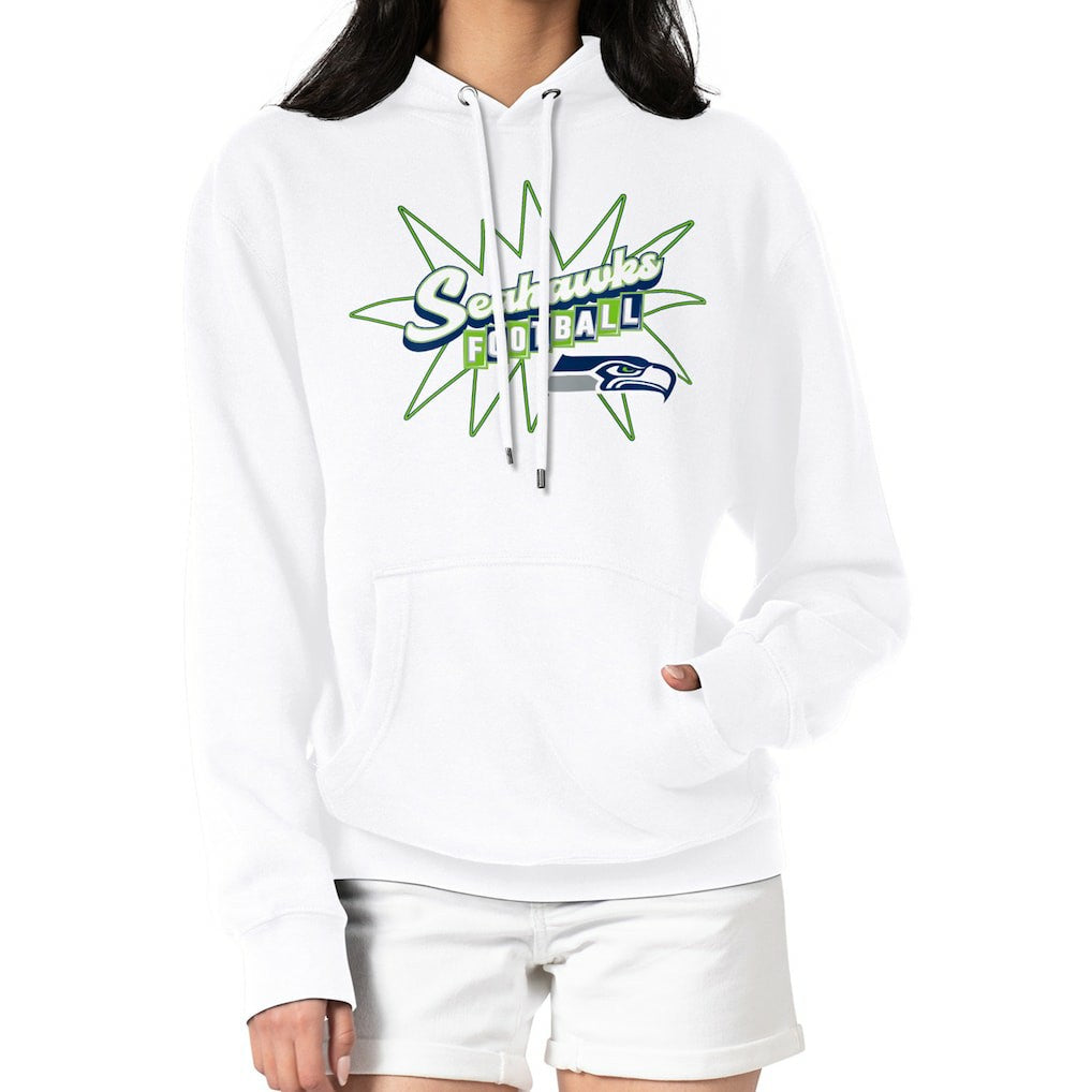 Starter Women's Drive-In Sign Pullover Hoodie - Seattle Seahawks