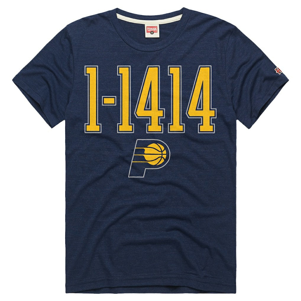NBA Indiana Pacers Homage Unisex The "1-1414" Comeback Record Tri-Blend T-Shirt