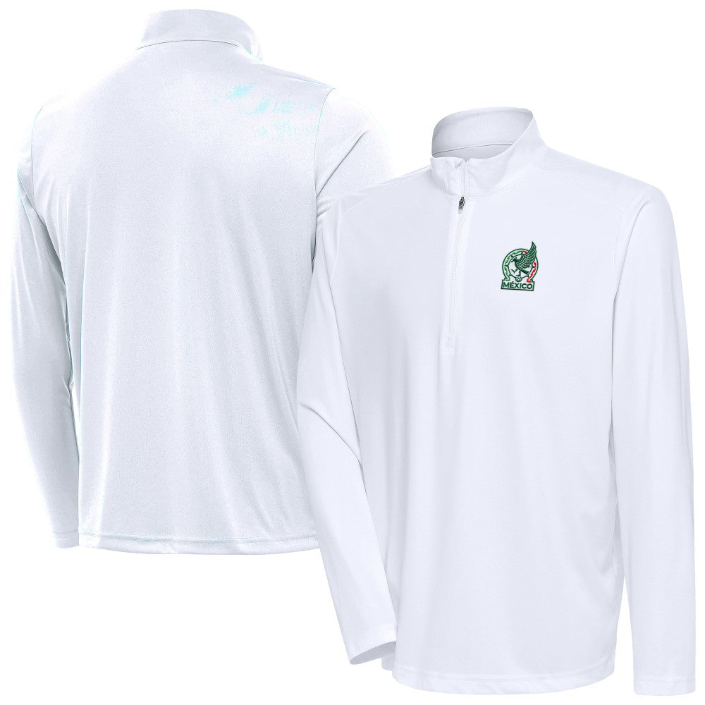Mexico National Team Antigua Statement Quarter-Zip Pullover -  White