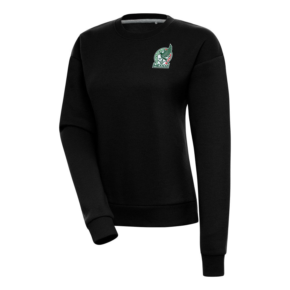 Mexico National Team Antigua Women's Takeover Pullover Sweatshirt -  Black