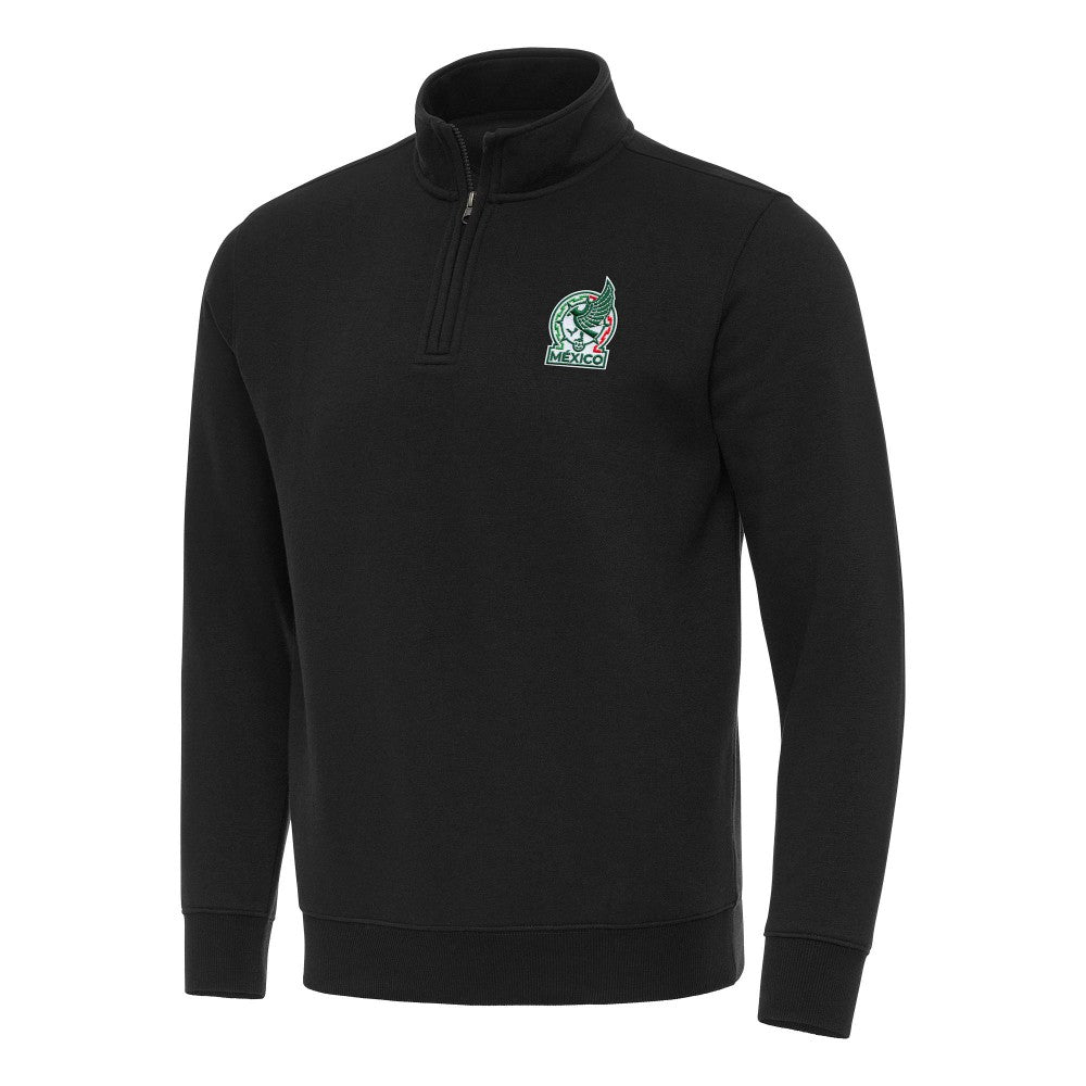 Mexico National Team Antigua Landslide Quarter-Zip Pullover -  Black