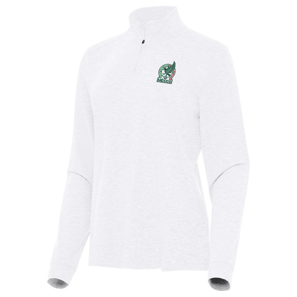 Mexico National Team Antigua Women's Master Quarter-Zip Pullover -  White