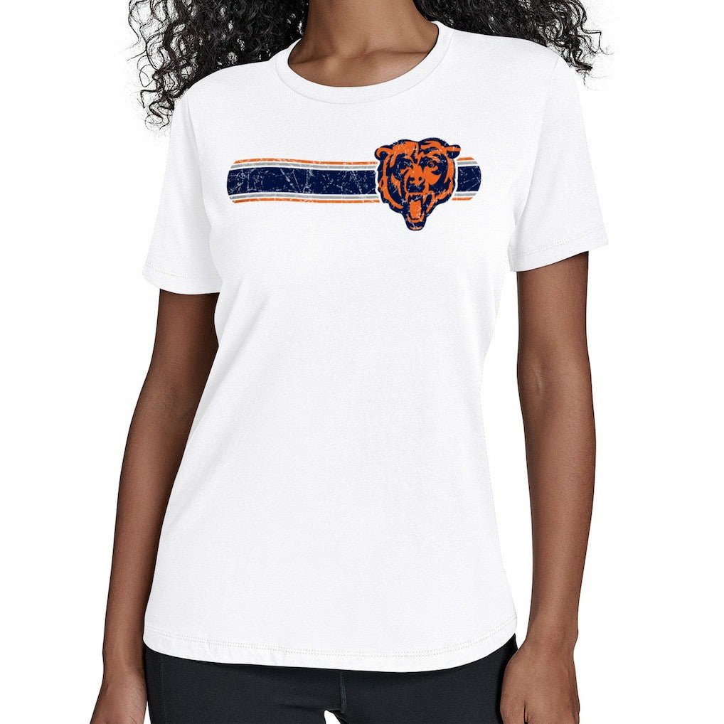 Starter Women's Team Stripe T-Shirt - Chicago Bears