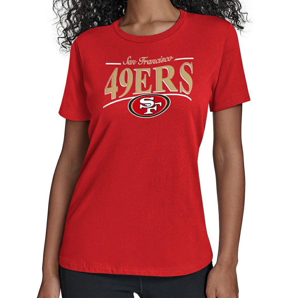 Starter Women's Arch Stripe T-Shirt - San Francisco 49ers